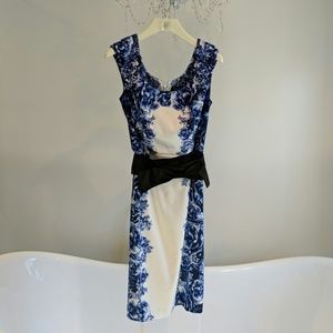 White House Black Market satin sheath dress